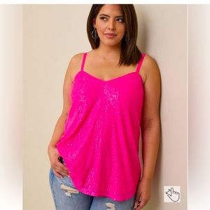 COPY - Hot pink Torrid sequin swing tank. NWT 3